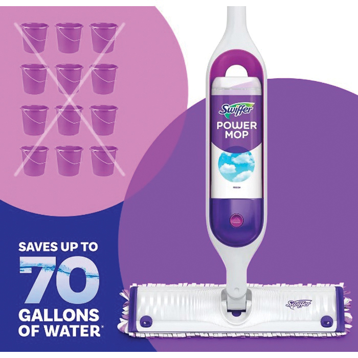 Powermop Floor Cleaner, Swiffer, 25 oz, Liquid, Fresh, Clear - 3