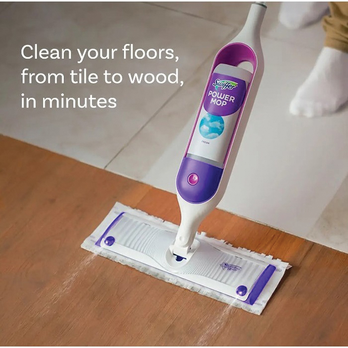 Powermop Floor Cleaner, Swiffer, 25 oz, Liquid, Fresh, Clear - 4