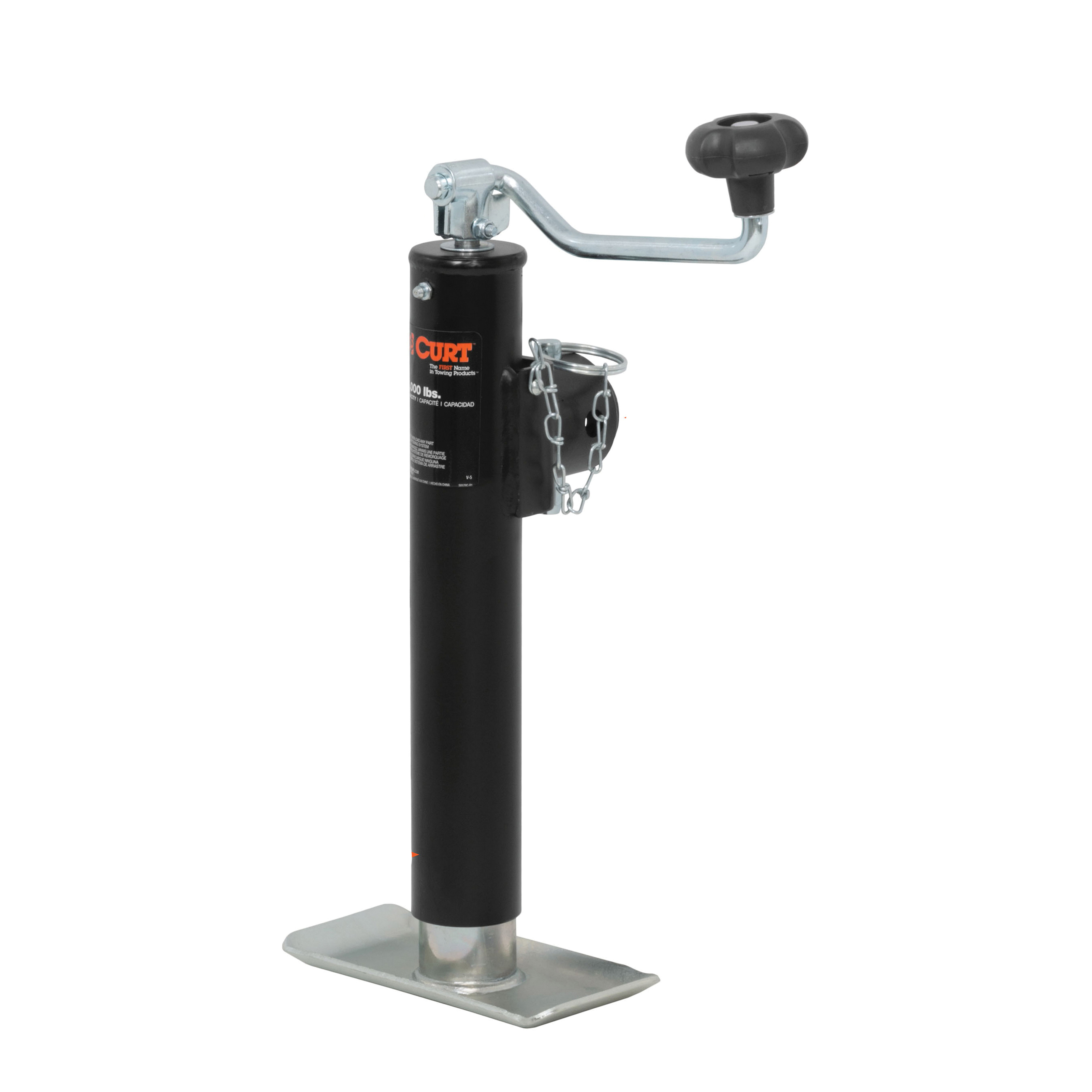 Curt 28320 Pipe-Mount Jack, 2000 lb Lifting, 10 in Max Lift H - 3