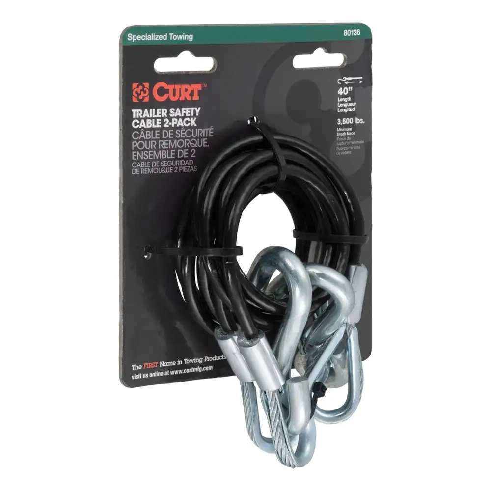 80136 Safety Cable with Two Snap Hook, 43-7/8 in L, 3500 lb Working Load, Blank, Nylon