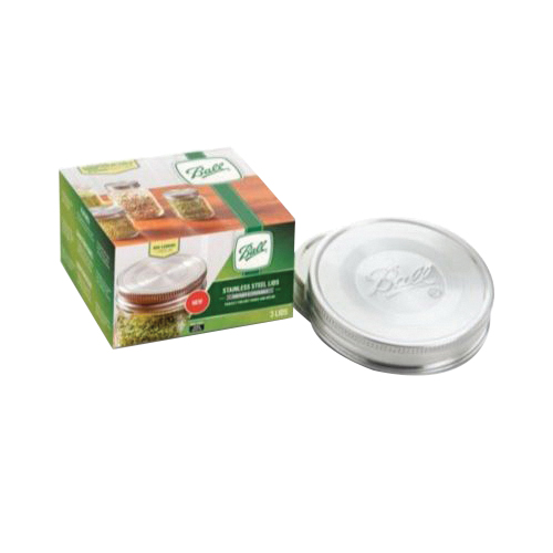 2176673 Non-Canning Lid, Wide Mouth, Stainless Steel, 3/PK