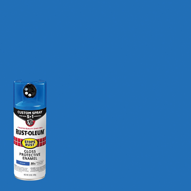 376896 5-In-1 Enamel Paint, Gloss, Sail Blue, 12 oz, Aerosol Can