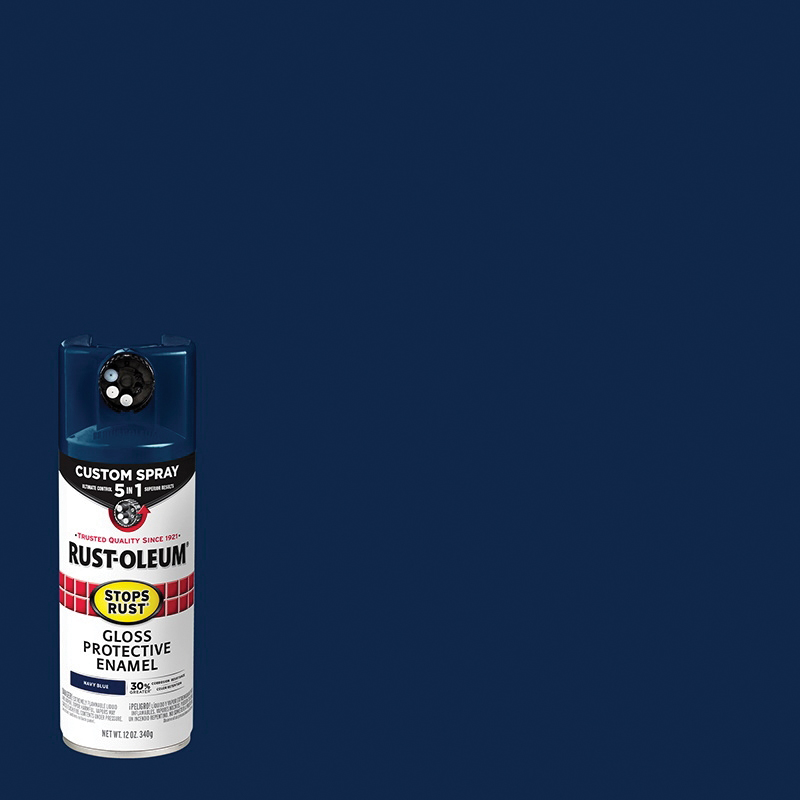 376904 5-In-1 Enamel Paint, Gloss, Navy Blue, 12 oz, Aerosol Can