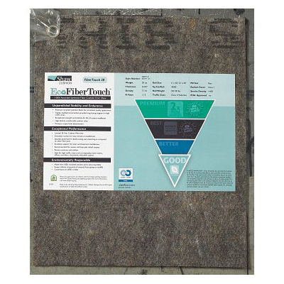 Shaw Floors Eco Edge Cushion FiberTouch 20-6 Series 200FT-00001 Carpet Pad, 6 ft W, Gray - 1