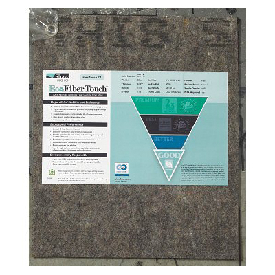 Shaw Floors Eco Edge Cushion FiberTouch 20-12 Series 201FT-00001 Carpet Pad, 12 ft W, Gray - 1