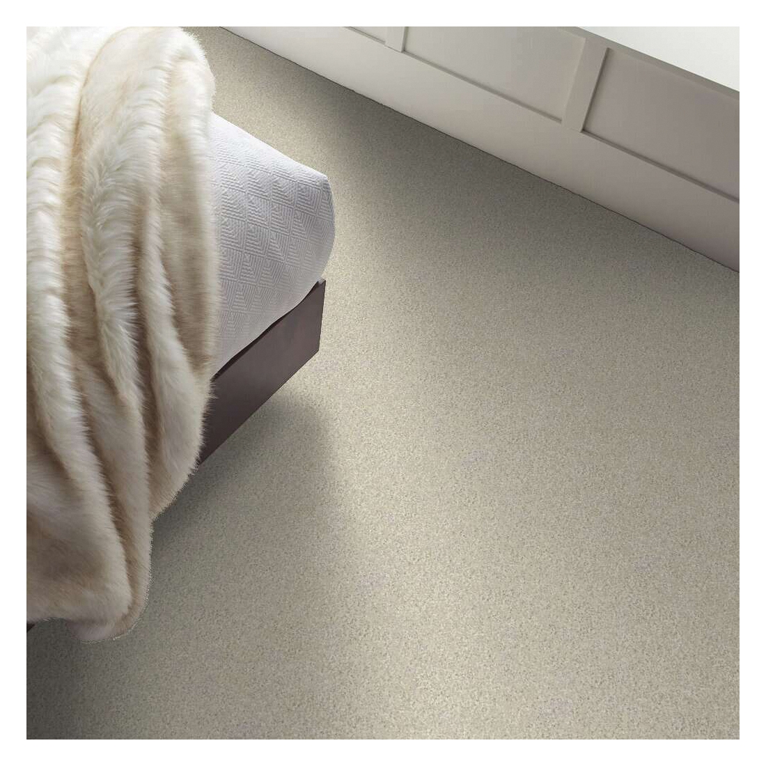 Shaw Floors Enduring Comfort I Series E0341-00100 Indoor Carpet, 12 ft W, Solid Pattern, Nylon Rug, China Pearl - 5