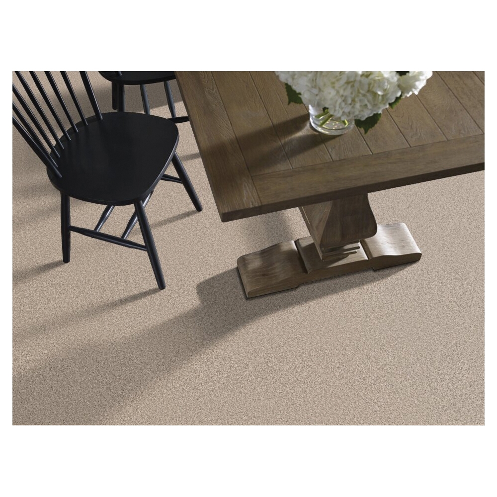 Shaw Floors Because We Can I, Simply The Best Series E9186-00100 Indoor Carpet, Sea Shell, 12 ft W, Tonal Pattern - 2