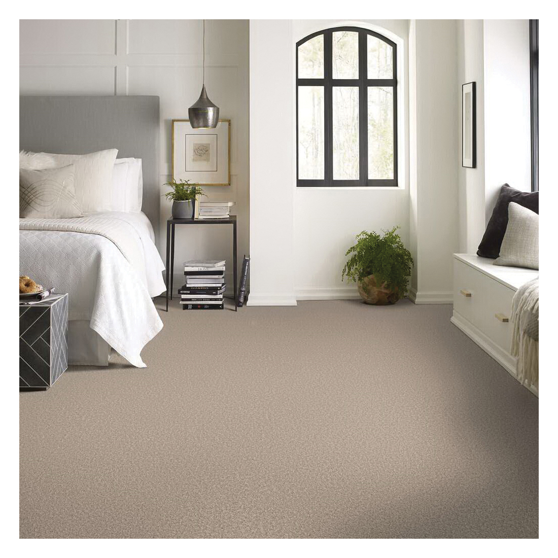 Shaw Floors Because We Can I, Simply The Best Series E9186-00100 Indoor Carpet, Sea Shell, 12 ft W, Tonal Pattern - 3