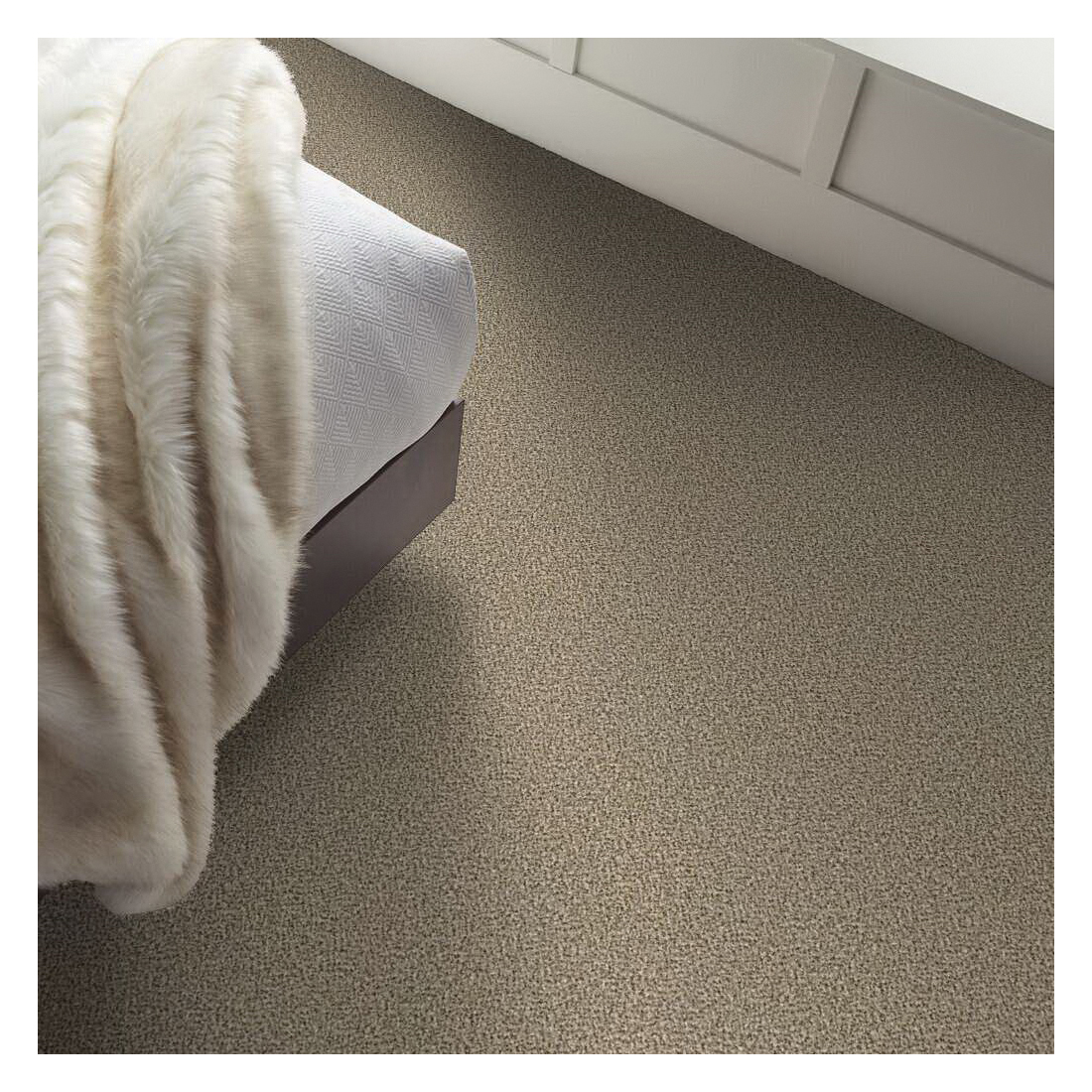 Shaw Floors Because We Can I, Simply The Best Series E9258-00100 Indoor Carpet, Sea Shell, 15 ft W, Solid Pattern - 5