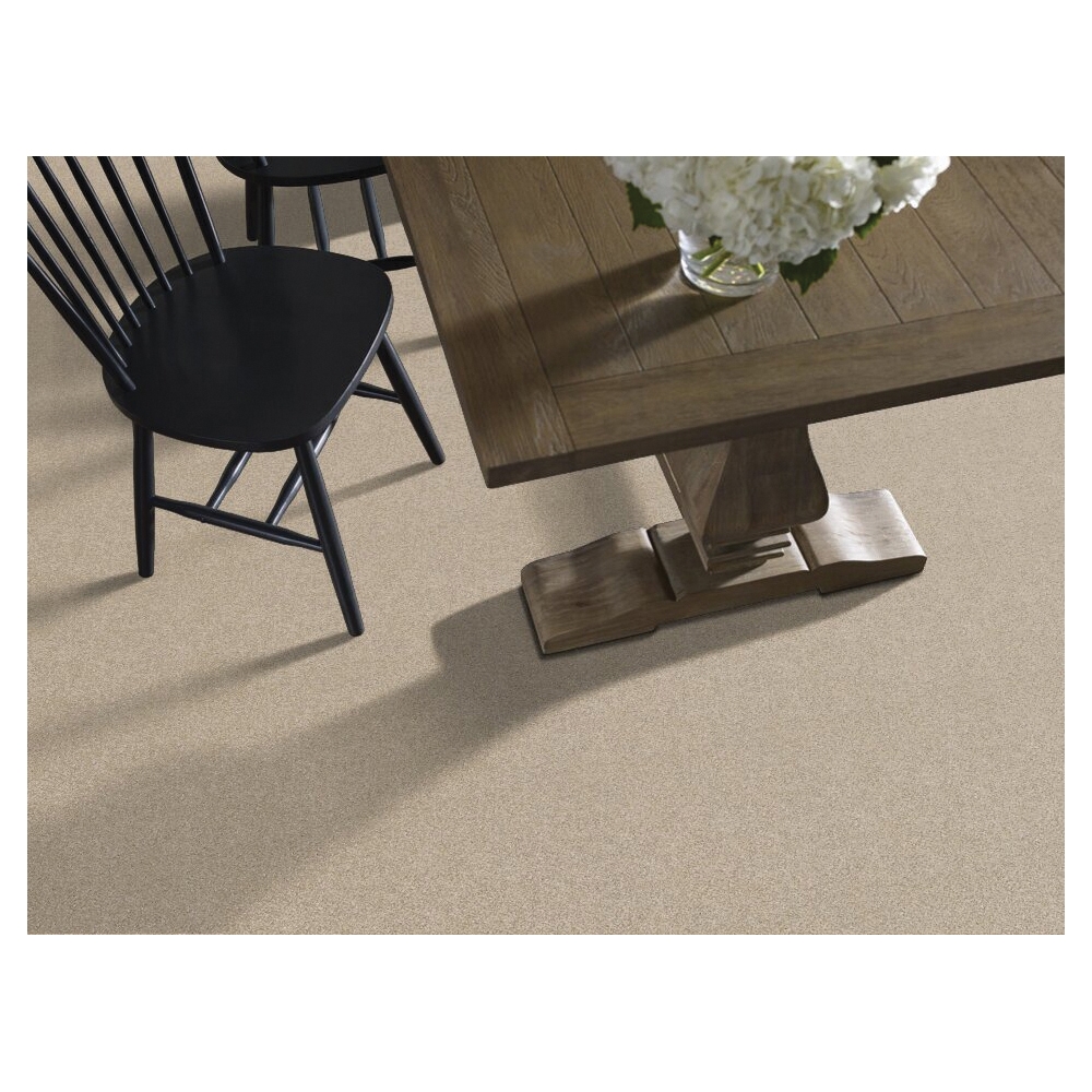 Shaw Floors Of Course We Can III, Simply The Best Series E9426-00100 Indoor Carpet, Linen, 15 ft W, Solid Pattern - 2