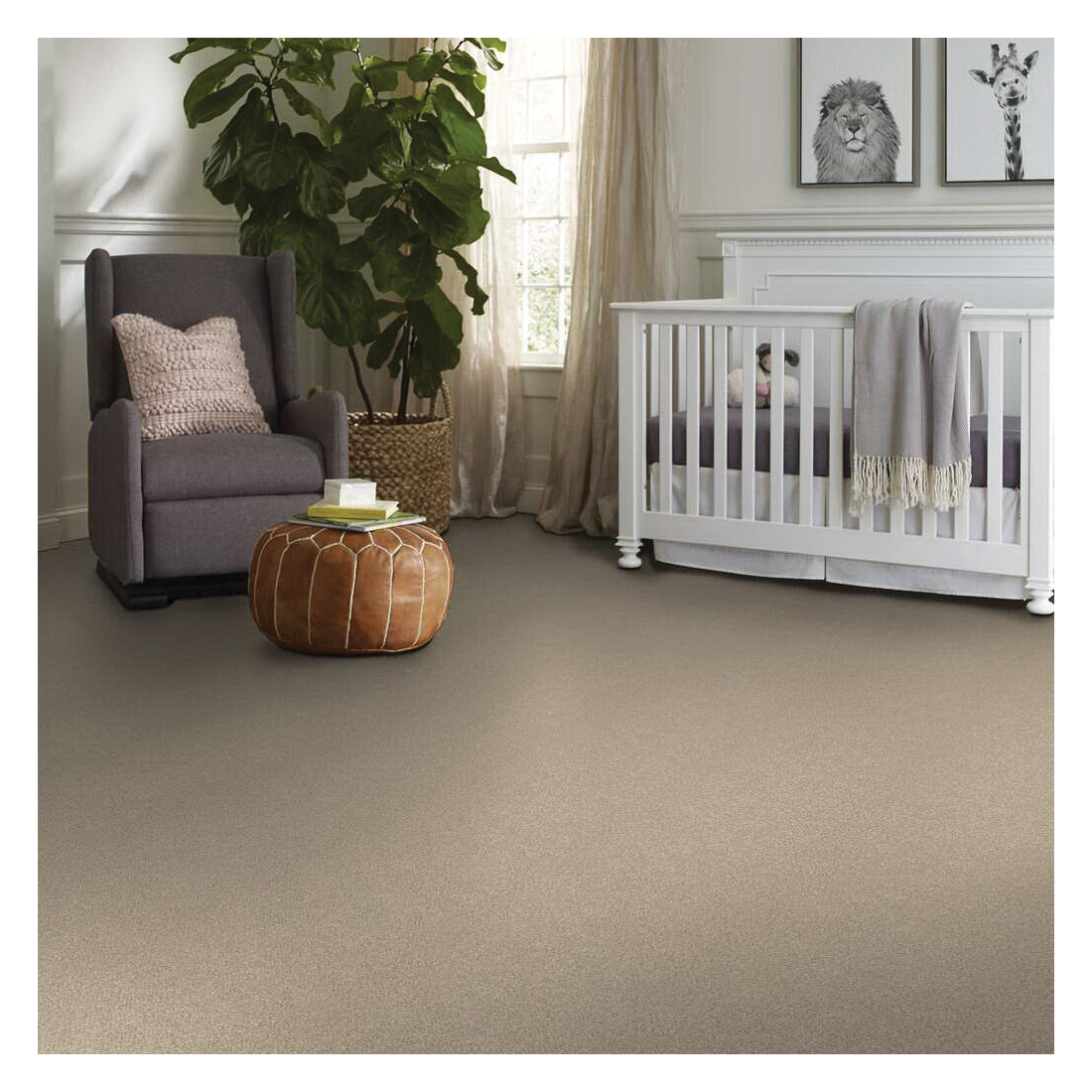 Shaw Floors Of Course We Can III, Simply The Best Series E9426-00100 Indoor Carpet, Linen, 15 ft W, Solid Pattern - 3