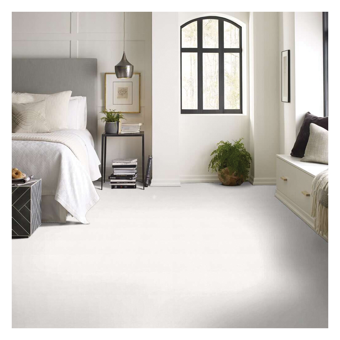 Shaw Floors Entwined With You, Foundations Series E9808-00170 Indoor Carpet, White Hot, 12 ft W, Geometric Pattern - 3