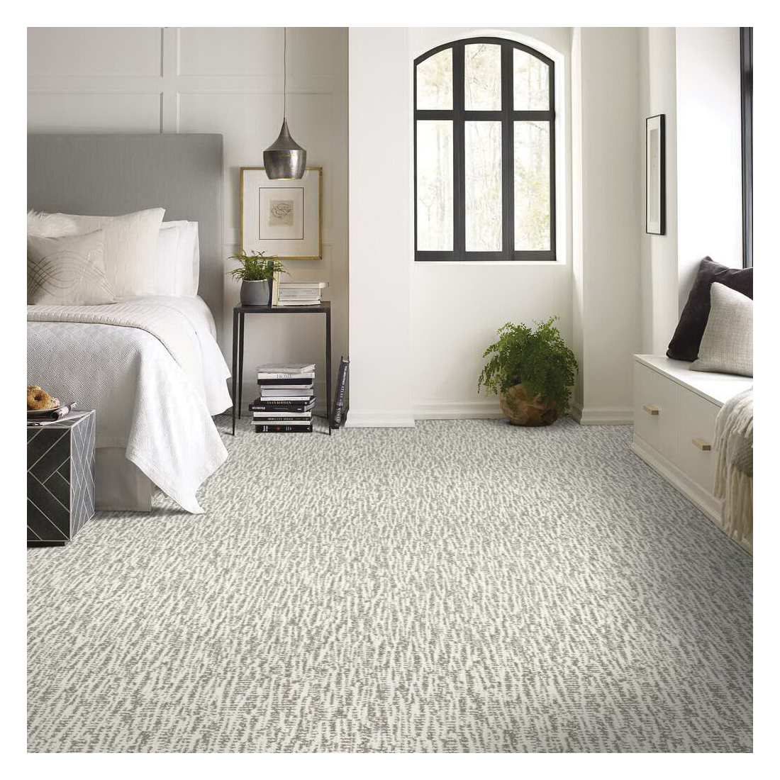 Shaw Floors Obvious Choice, Pet Perfect Plus Series E9648-00100 Indoor Carpet, Super Fine, 12 ft W, Abstract Pattern - 3