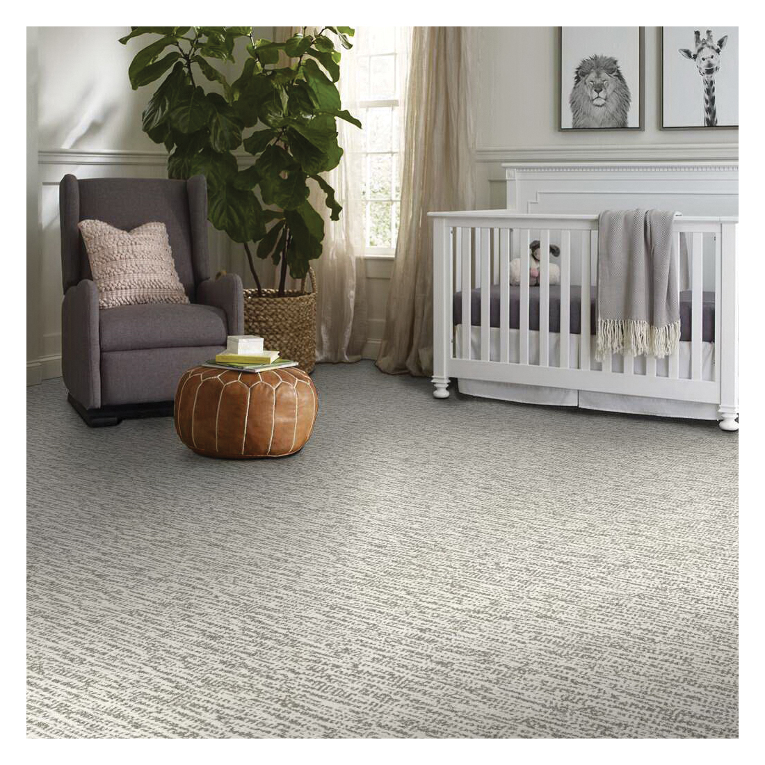Shaw Floors Obvious Choice, Pet Perfect Plus Series E9648-00100 Indoor Carpet, Super Fine, 12 ft W, Abstract Pattern - 4