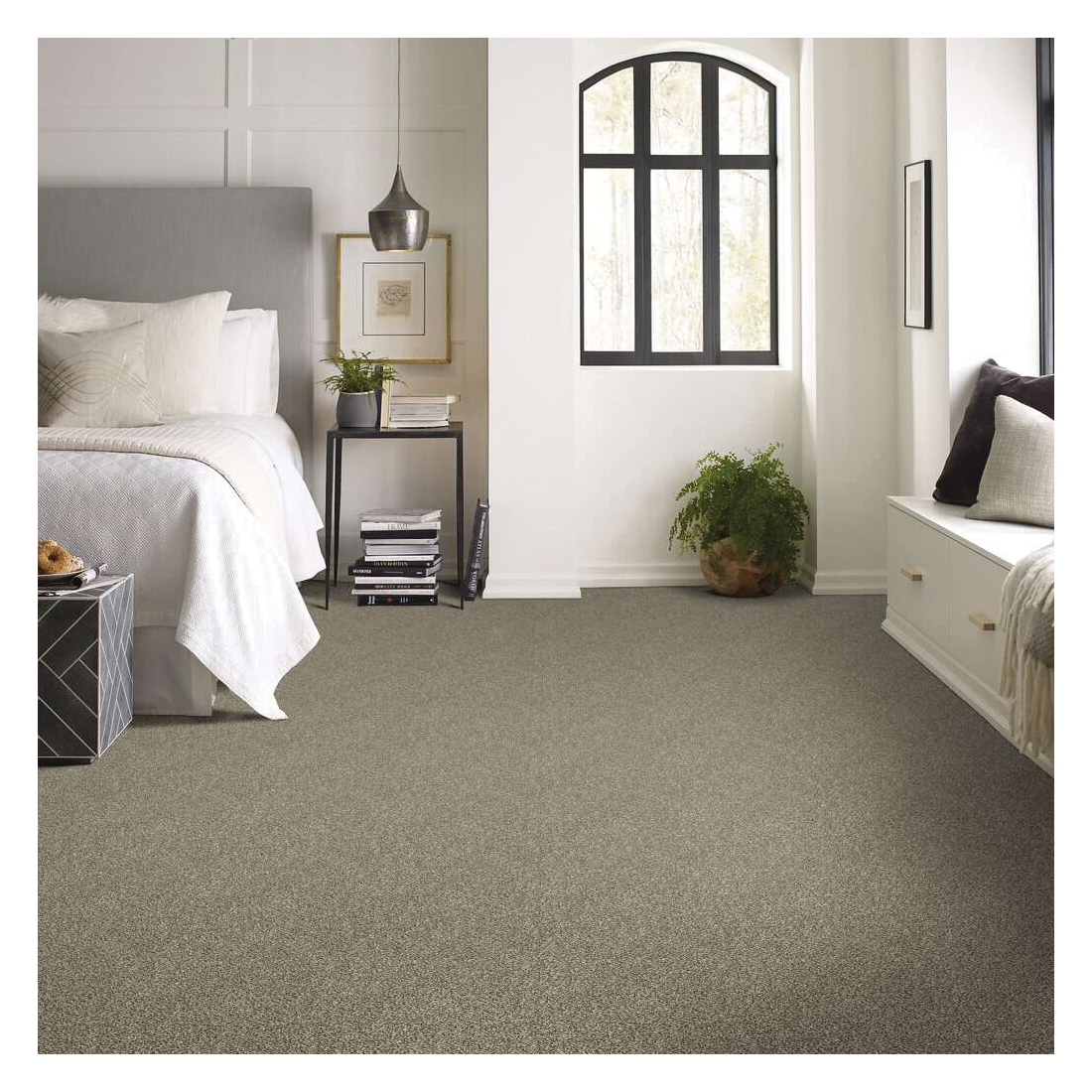 Shaw Floors Perpetual I Pet Perfect Plus Series E9692-00102 Indoor Carpet, 12 ft W, Solid Pattern, PET Rug, Eggshell - 3