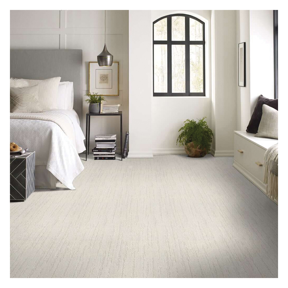 Shaw Floors All The Way, Simply The Best Series E9872-00100 Indoor Carpet, Milk White, 12 ft W, Miscellaneous Pattern - 3