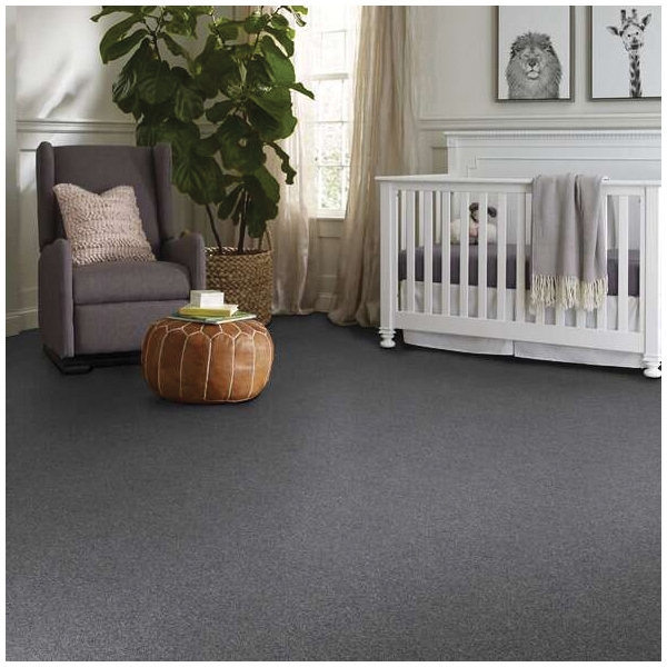Shaw Floors Within Reach I, Simply The Best Series 5E259-00101 Indoor Carpet, Serene Still, 12 ft W, Tonal Pattern - 1