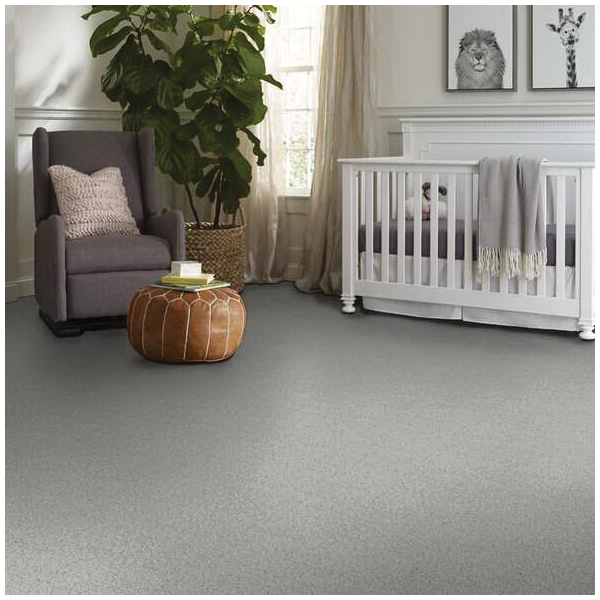 Shaw Floors Caress Rich Opulence Series CCS88-00400 Indoor Carpet, 12 ft W, Solid Pattern, Nylon Rug, Sky Washed - 3
