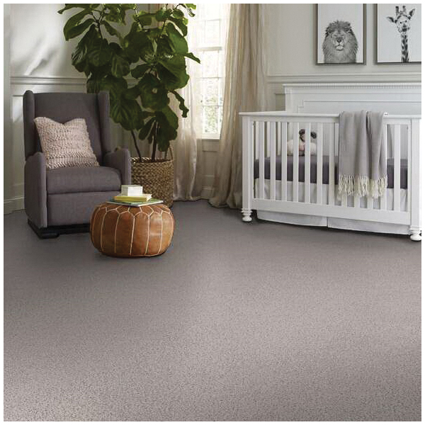 Shaw Floors Caress Rich Opulence Series CCS88-00106 Indoor Carpet, 12 ft W, Solid Pattern, Nylon Rug, Mist - 3