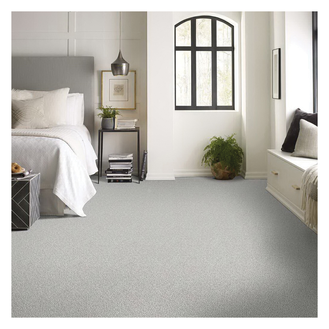 Shaw Floors Find Your Comfort II Accent Sfa Series EA821-163A Indoor Carpet, 12 ft W, Solid Pattern, Nylon Rug, Glam Up - 3