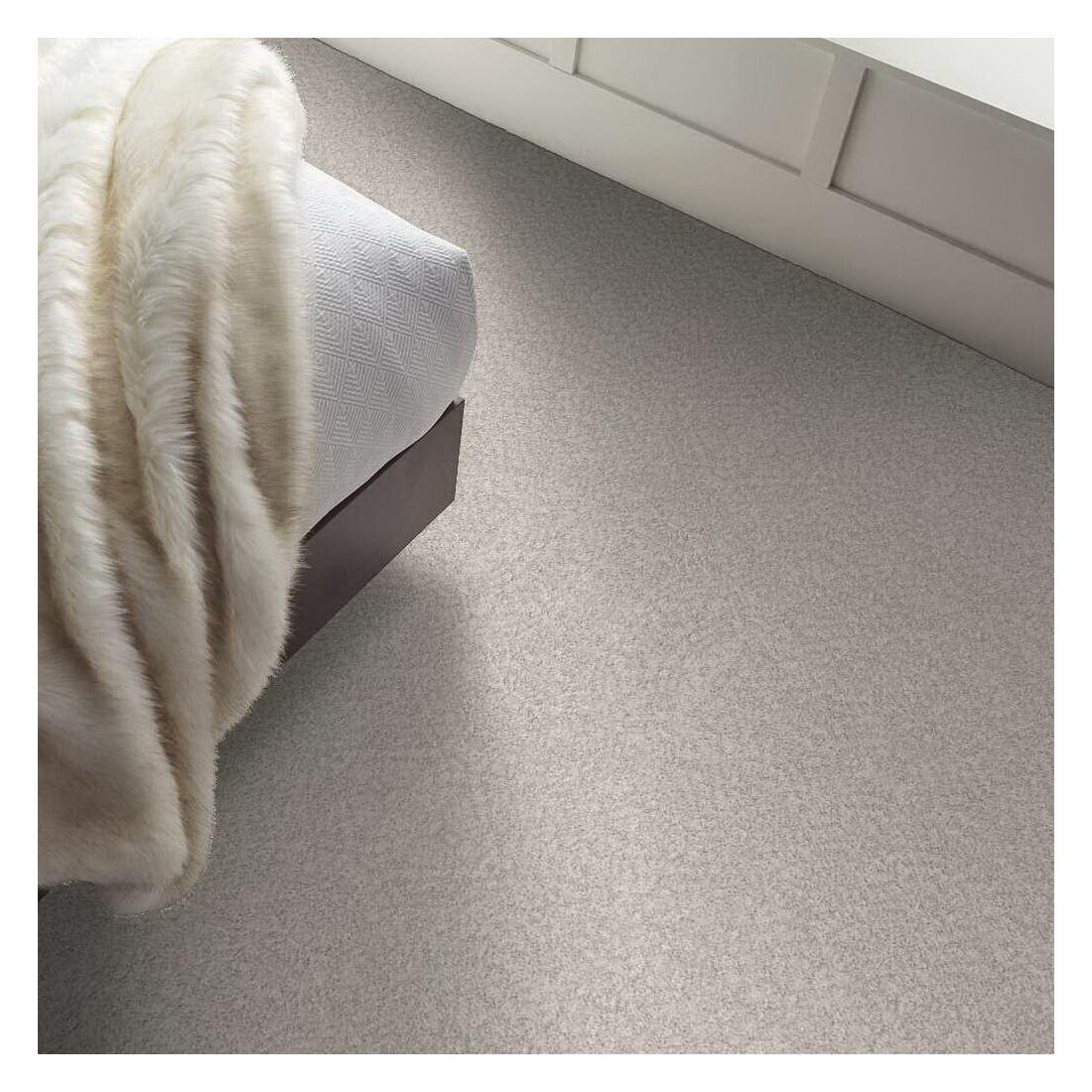 Shaw Floors Foundations, Alluring Canvas Series 5E445-00102 Indoor Carpet, Winter Dawn, 12 ft W, Solid Pattern - 4