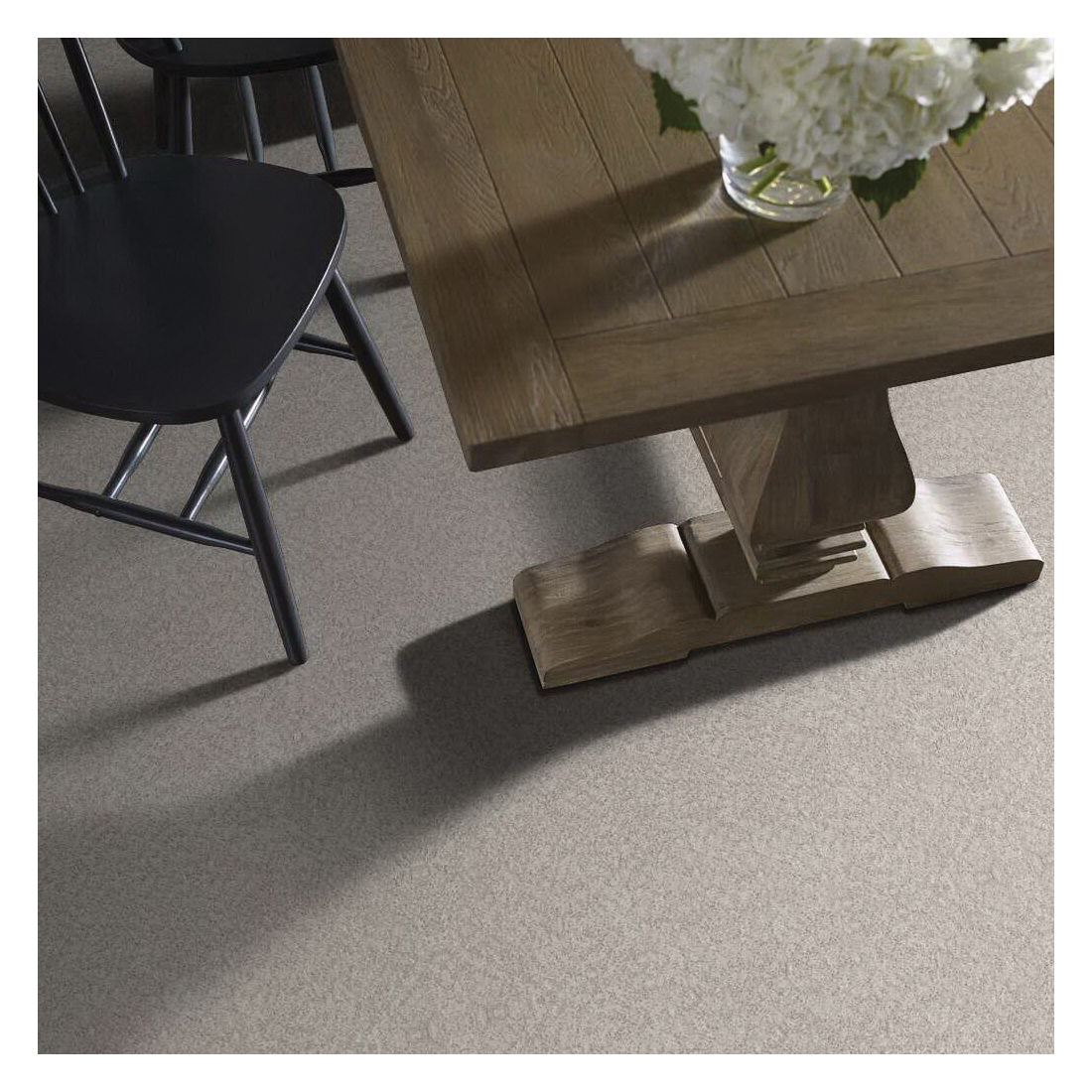 Shaw Floors Foundations, Alluring Canvas Series 5E445-00102 Indoor Carpet, Winter Dawn, 12 ft W, Solid Pattern - 5