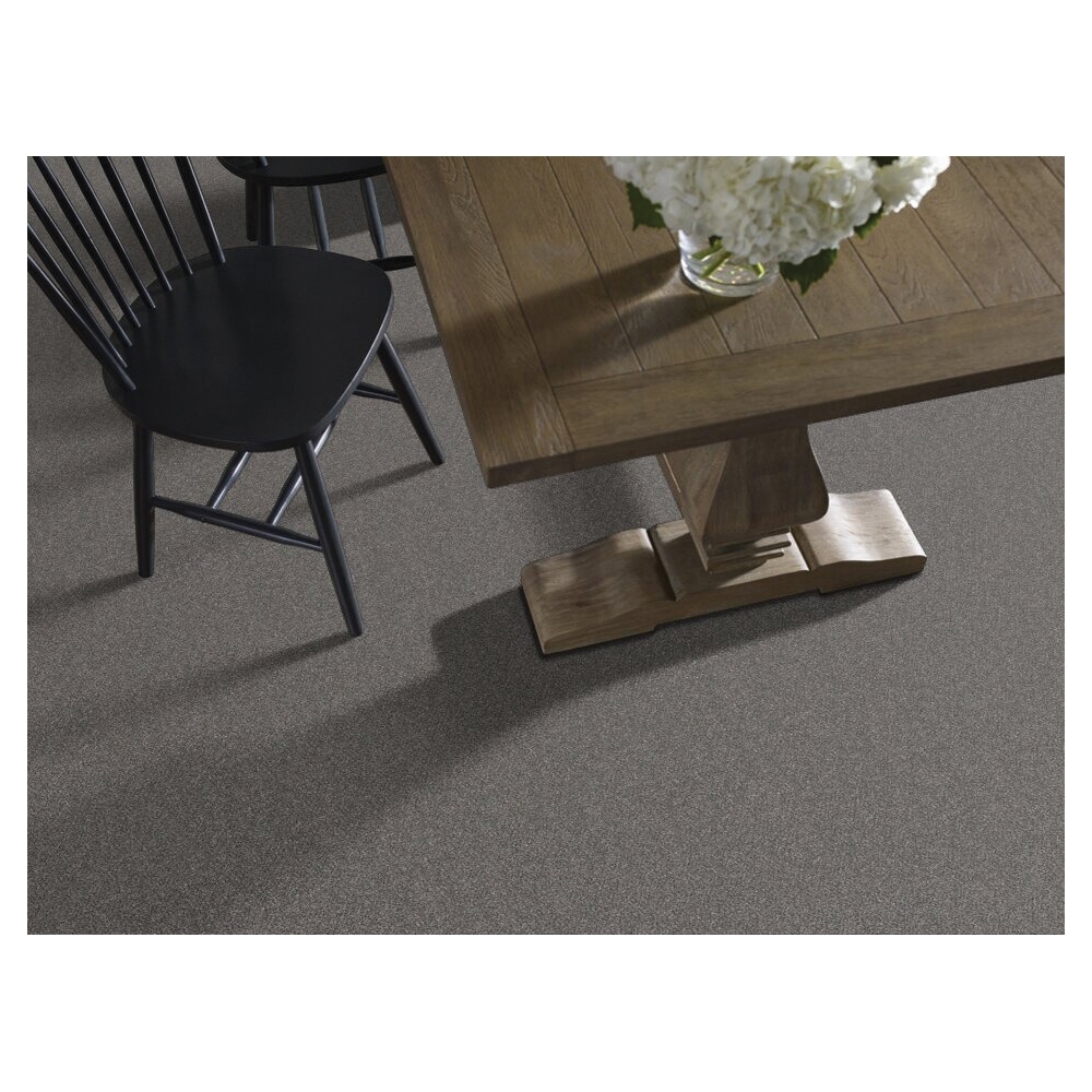 Shaw Floors Without Limits I, Simply The Best Series 5E482-00100 Indoor Carpet, Heather, 12 ft W, Solid Pattern - 2
