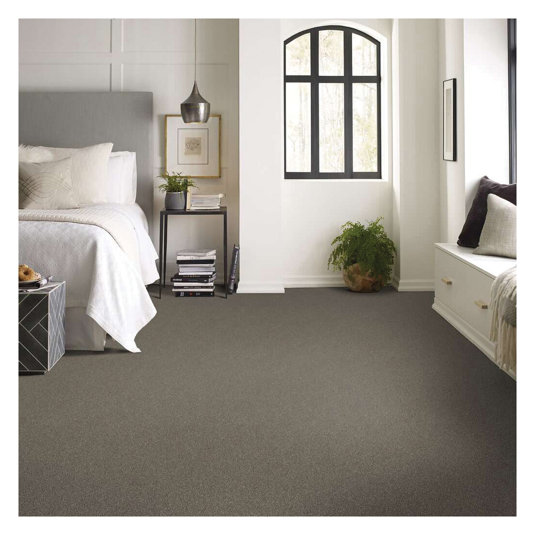 Shaw Floors Simply The Best Without Limits III Series 5E484-00501 Indoor Carpet, 12 ft W, Polyester Rug, Tundra - 4