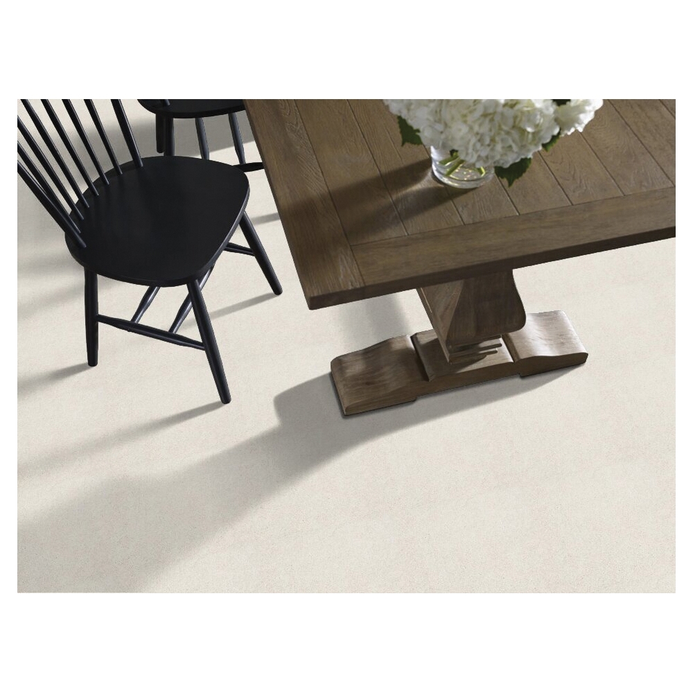 Shaw Floors Foundations Sweet Inspiration II Series 5E545-00110 Indoor Carpet, 12 ft W, Nylon Rug, Natural Cotton - 2