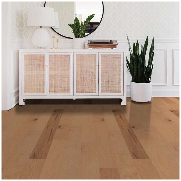 Shaw Floors Pebble Hill Hickory, Shaw Hardwoods Series 00144-SW219 Engineered Hardwood, Prairie Dust, 10 in L, 5 in W - 5