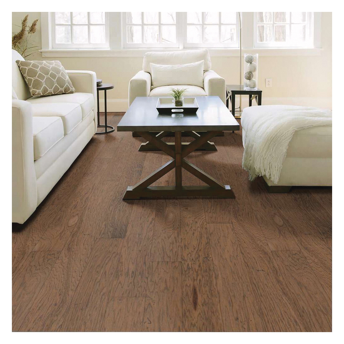 Shaw Floors Belle Grove, Shaw Hardwoods Series 02008-SW550 Engineered Hardwood, Fireside, 10 in L, 5 in W - 5