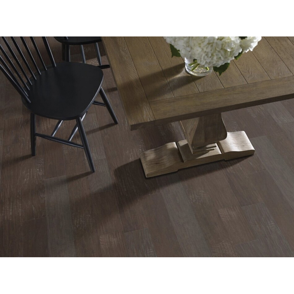 Shaw Floors Sequoia Shaw Hardwoods Series 00510-SW545 Engineered Hardwood, 10 in L, 6.38 in W, Pillowed Edge, Granite - 2