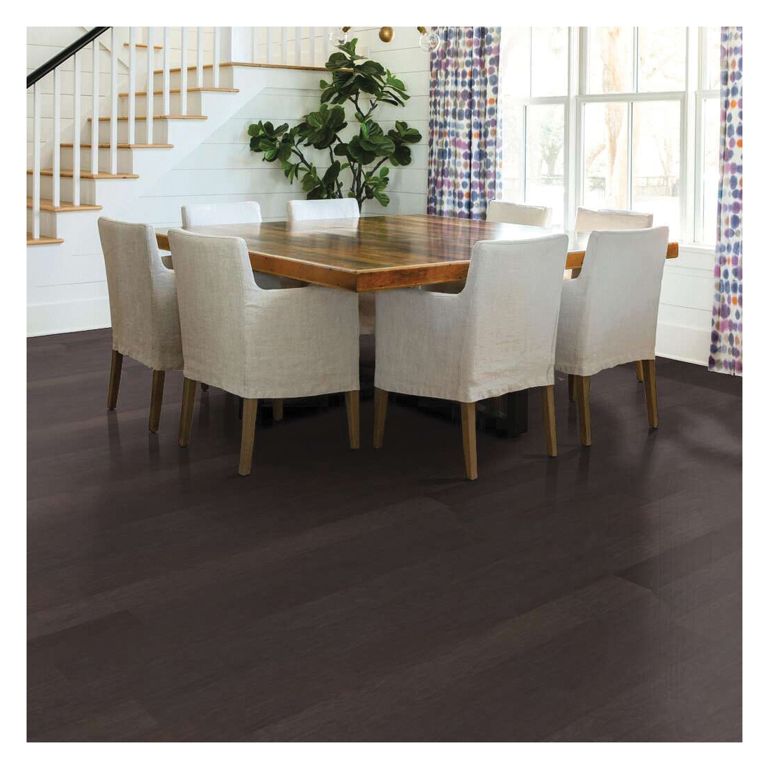 Shaw Floors Sequoia Hickory, Shaw Hardwoods Series 00510-SW539 Engineered Hardwood, Granite, 10 in L, 5 in W - 4