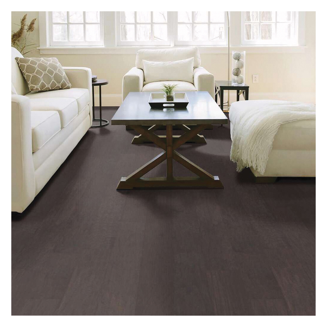 Shaw Floors Sequoia Hickory, Shaw Hardwoods Series 00510-SW539 Engineered Hardwood, Granite, 10 in L, 5 in W - 5