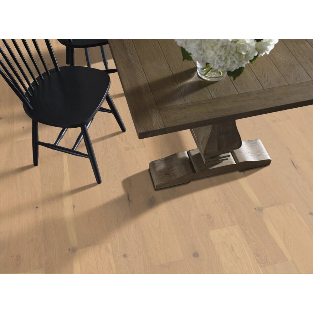 Shaw Floors Couture Oak Shaw Hardwoods Series 01045-SW689 Engineered Hardwood, 15-3/4 in L, 7-1/2 in W, Champagne - 2