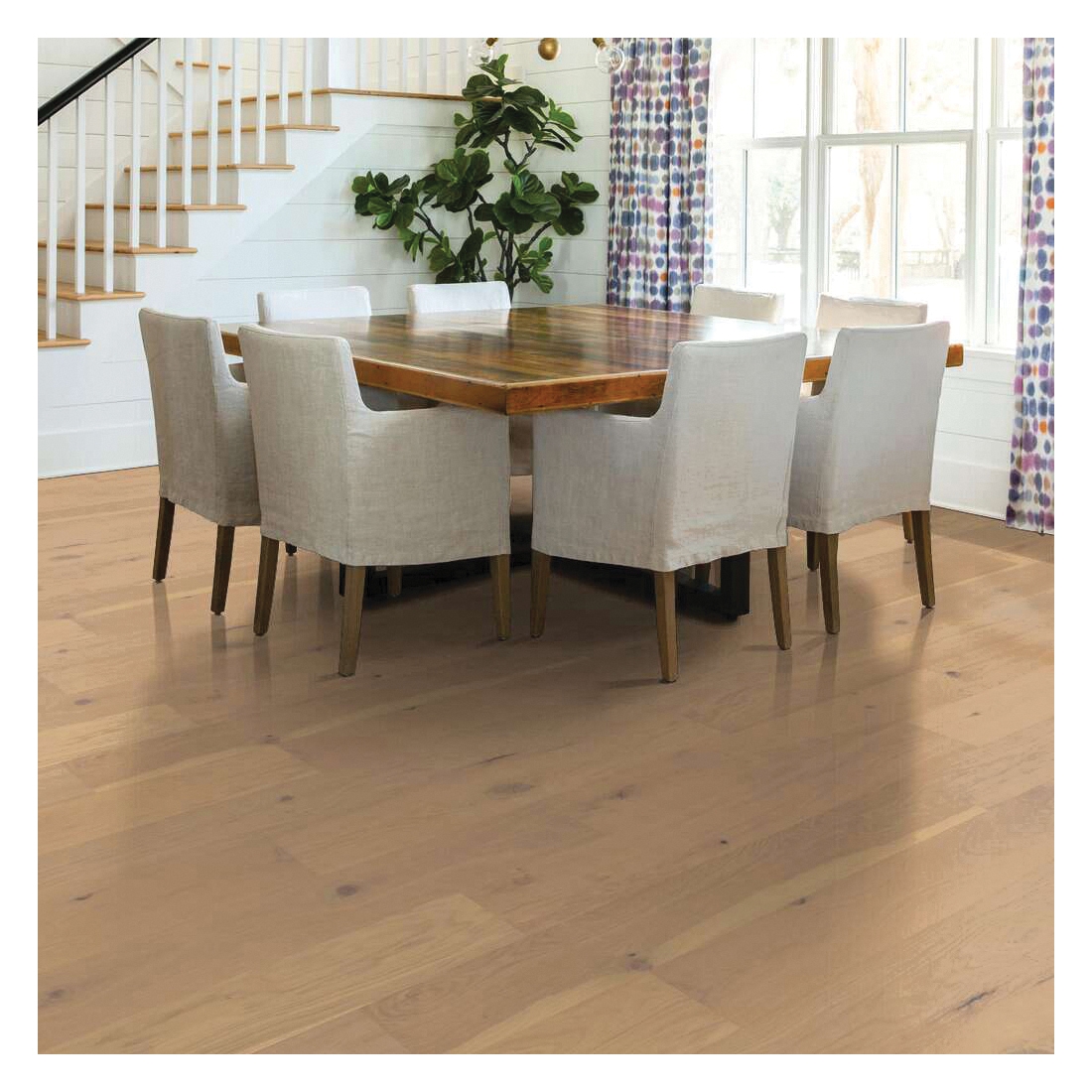 Shaw Floors Couture Oak Shaw Hardwoods Series 01045-SW689 Engineered Hardwood, 15-3/4 in L, 7-1/2 in W, Champagne - 4