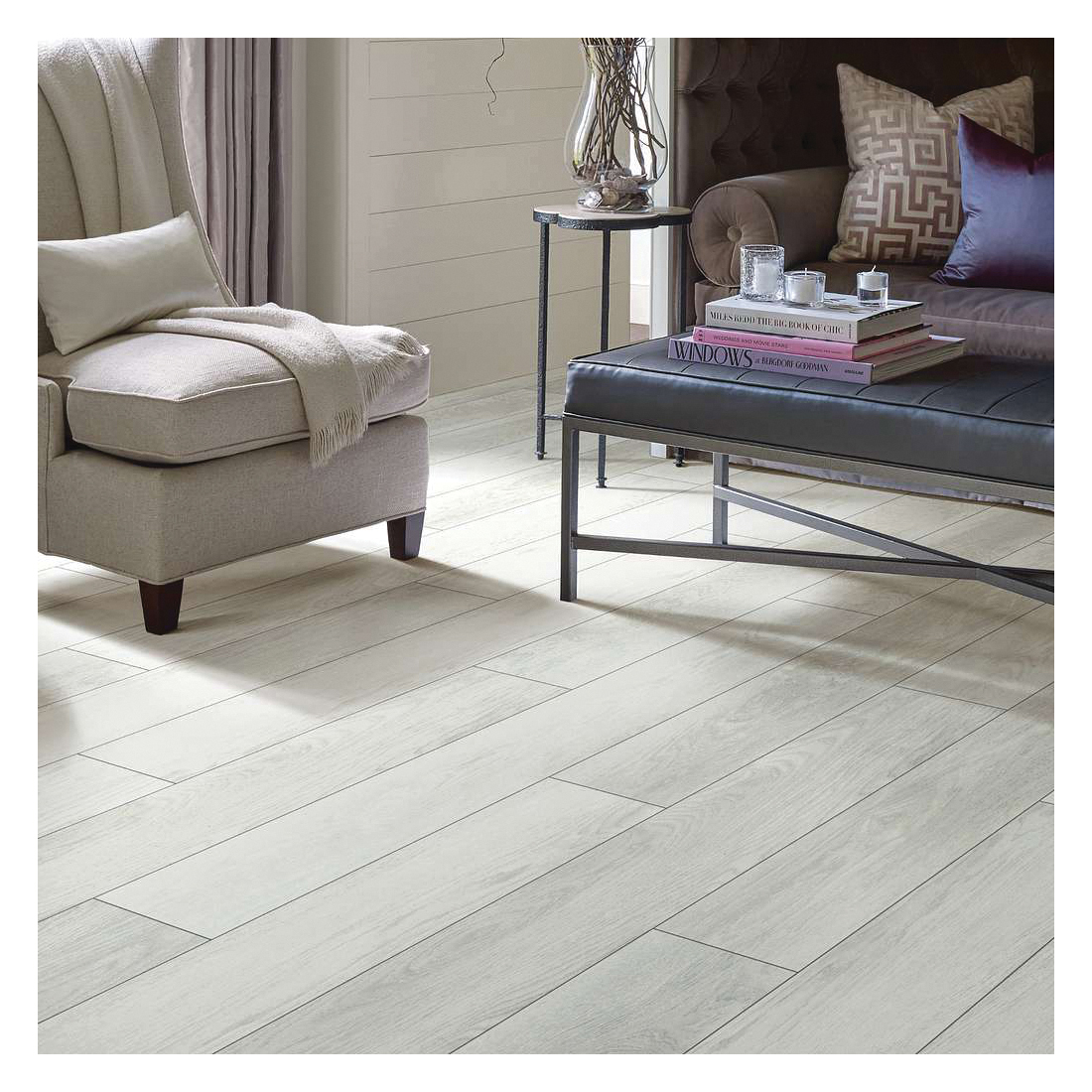 Shaw Floors Odyssey Versalock Laminate Series SL424-01020 Laminate Flooring, Angle Tap Profile, Wood, Cool White - 3