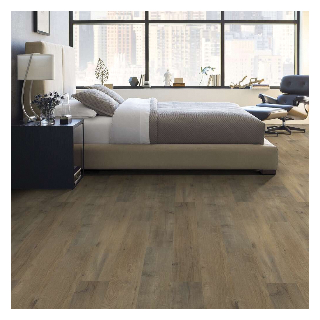 Shaw Floors Simplicity Plus Versalock Laminate Series SL442-01004 Laminate Flooring, Lock N Place Profile, Wood, Forge - 4