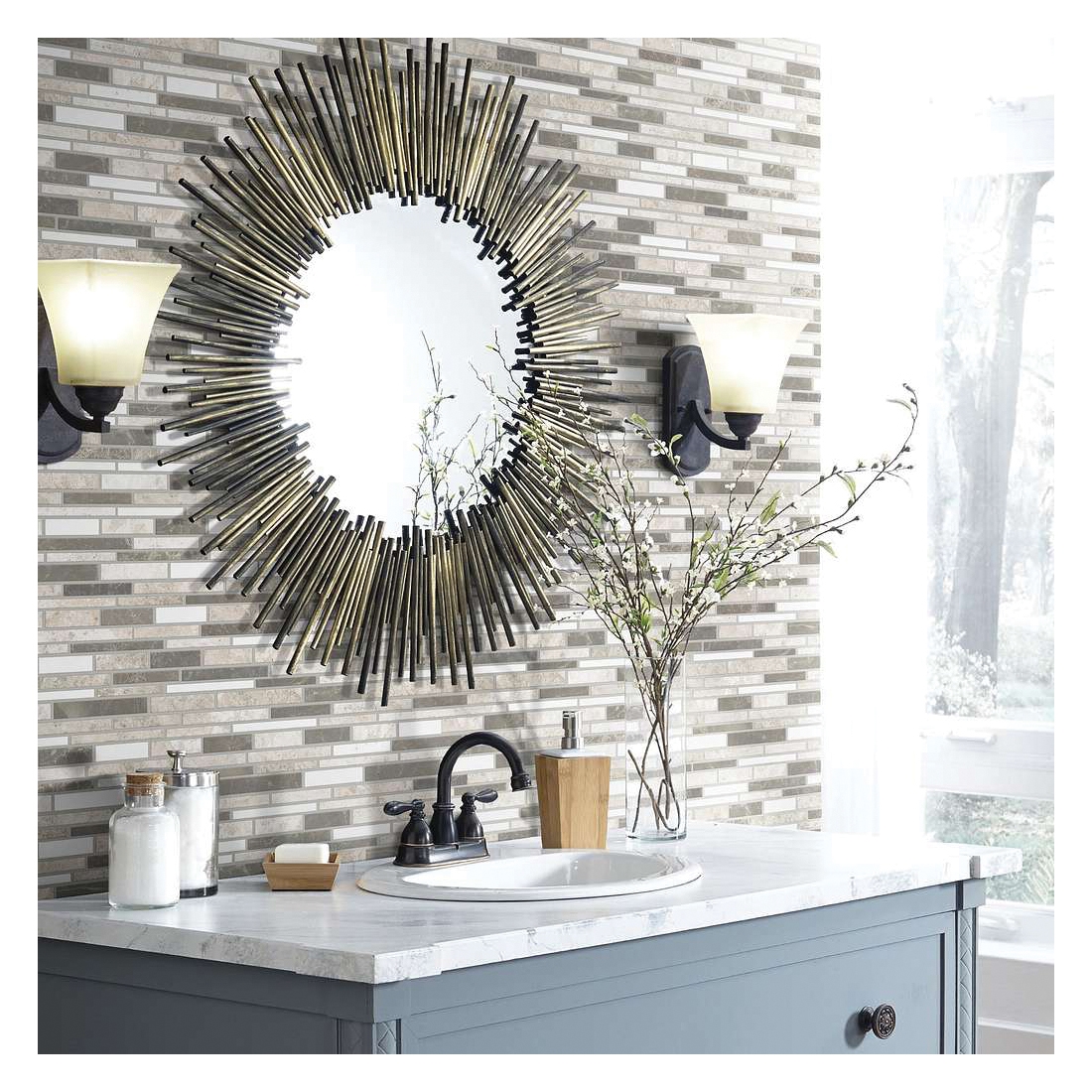Shaw Floors Ceramic Solutions Boca Series CS77M-00151 Natural Stone Tile, 12.01 in L Tile, 10.04 in W Tile, Jetty - 3