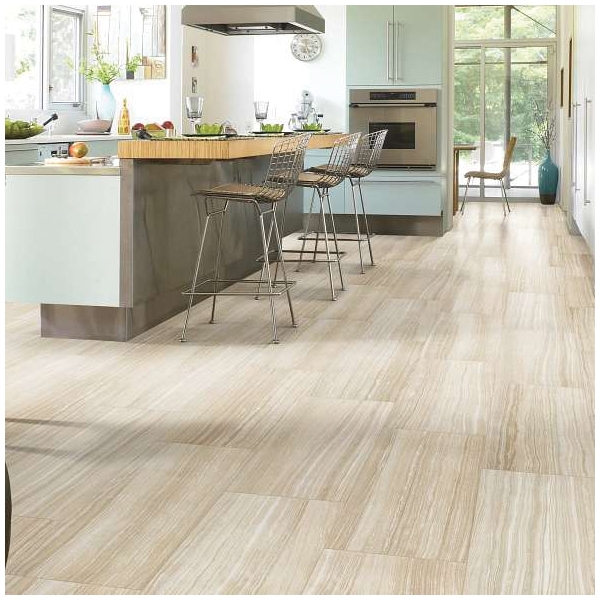 Shaw Floors Ceramic Solutions, Rockwood BN Series CS55L-00200 Bull Nose Tile Trim, Drift, 11.73 in L, 2-3/4 in W - 3