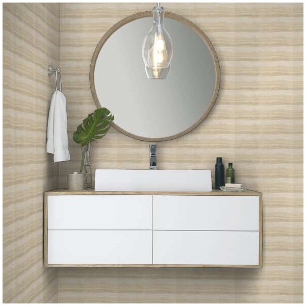 Shaw Floors Ceramic Solutions, Rockwood BN Series CS55L-00200 Bull Nose Tile Trim, Drift, 11.73 in L, 2-3/4 in W - 4