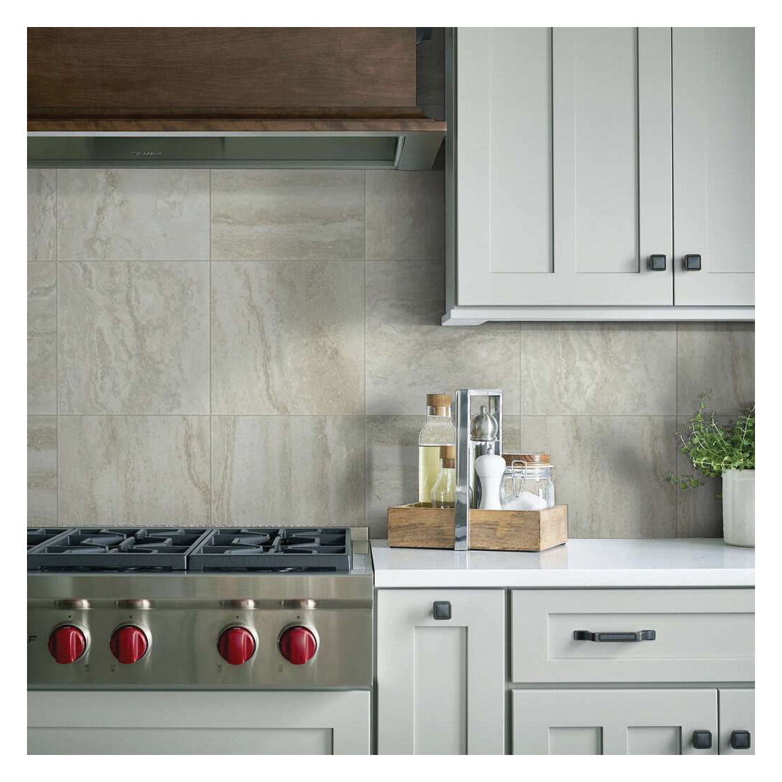 Shaw Floors Ceramic Solutions Genesis Series CS23V-00125 Porcelain Floor Tile, 12.99 in L Tile, 12.99 in W Tile, Ivory - 5