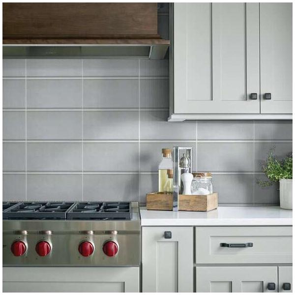 Shaw Floors Ceramic Solutions Tessuto Series CS72V-00100 Cove Base, 23.63 in L, 11-3/4 in W, Porcelain, Bianco - 4
