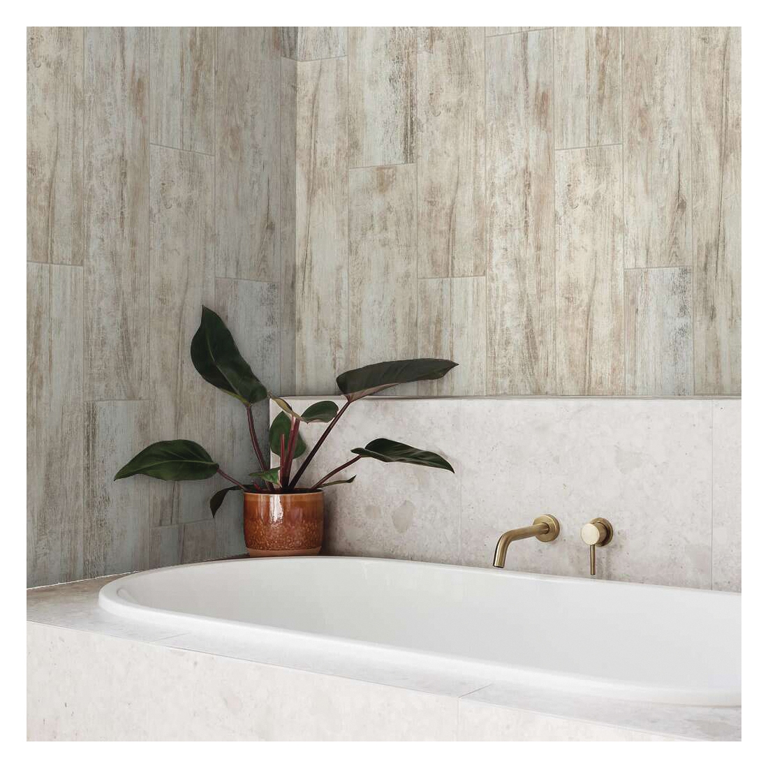 Shaw Floors Ceramic Solutions Olympia Series CS71W-00100 Ceramic Floor Tile, 35-3/4 in L Tile, 8.19 in W Tile, White - 3
