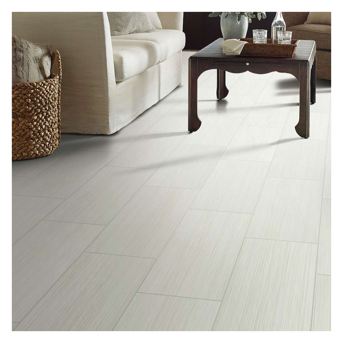 Shaw Floors Ceramic Solutions, Grand Strands Series CS84W-00100 Porcelain Floor Tile, 23.87 in L, 11.87 in W, Gossamer - 3