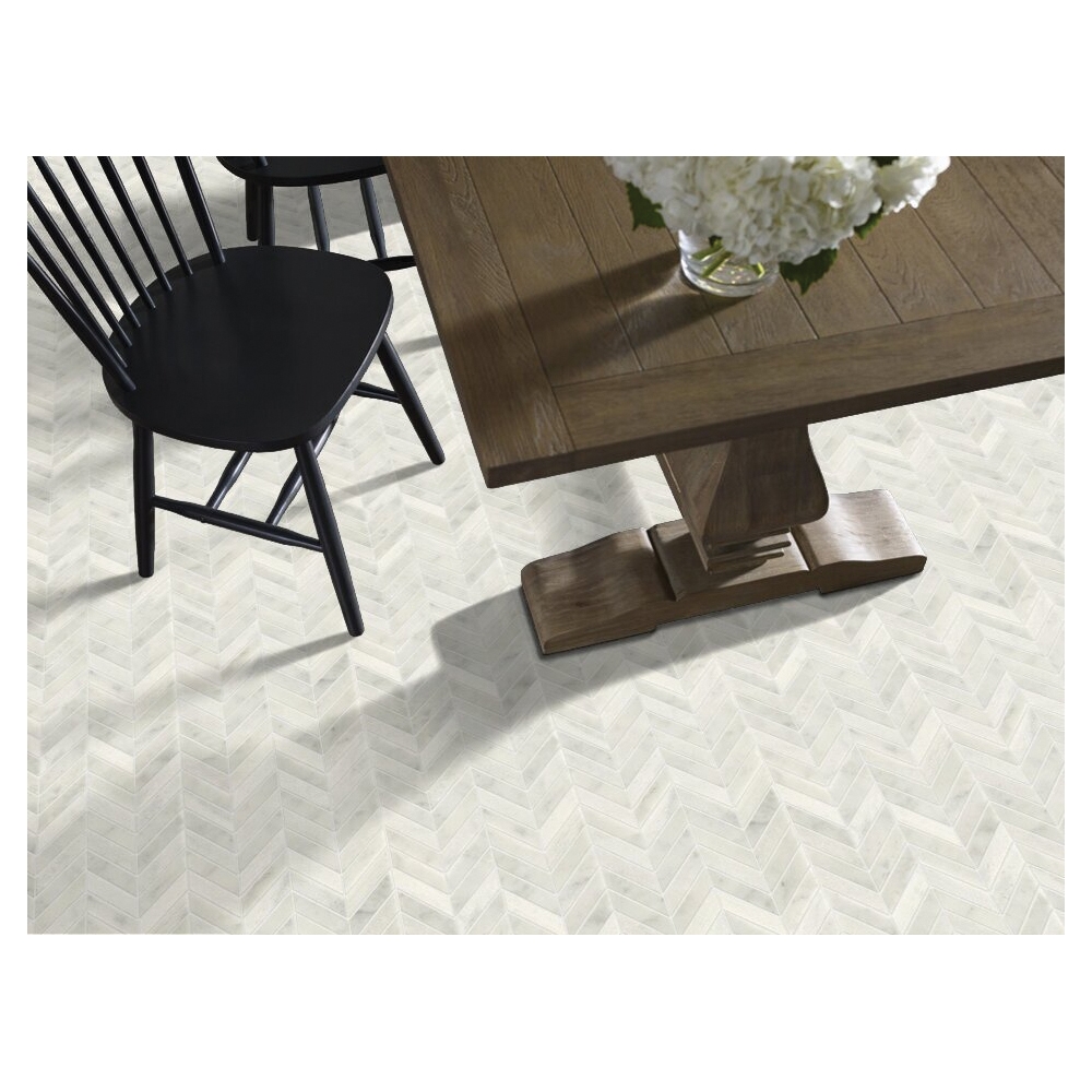 Shaw Floors Ceramic Solutions Boca Series CS29X-00100 Natural Stone Tile, 13.46 in L Tile, 10.83 in W Tile, White Water - 2