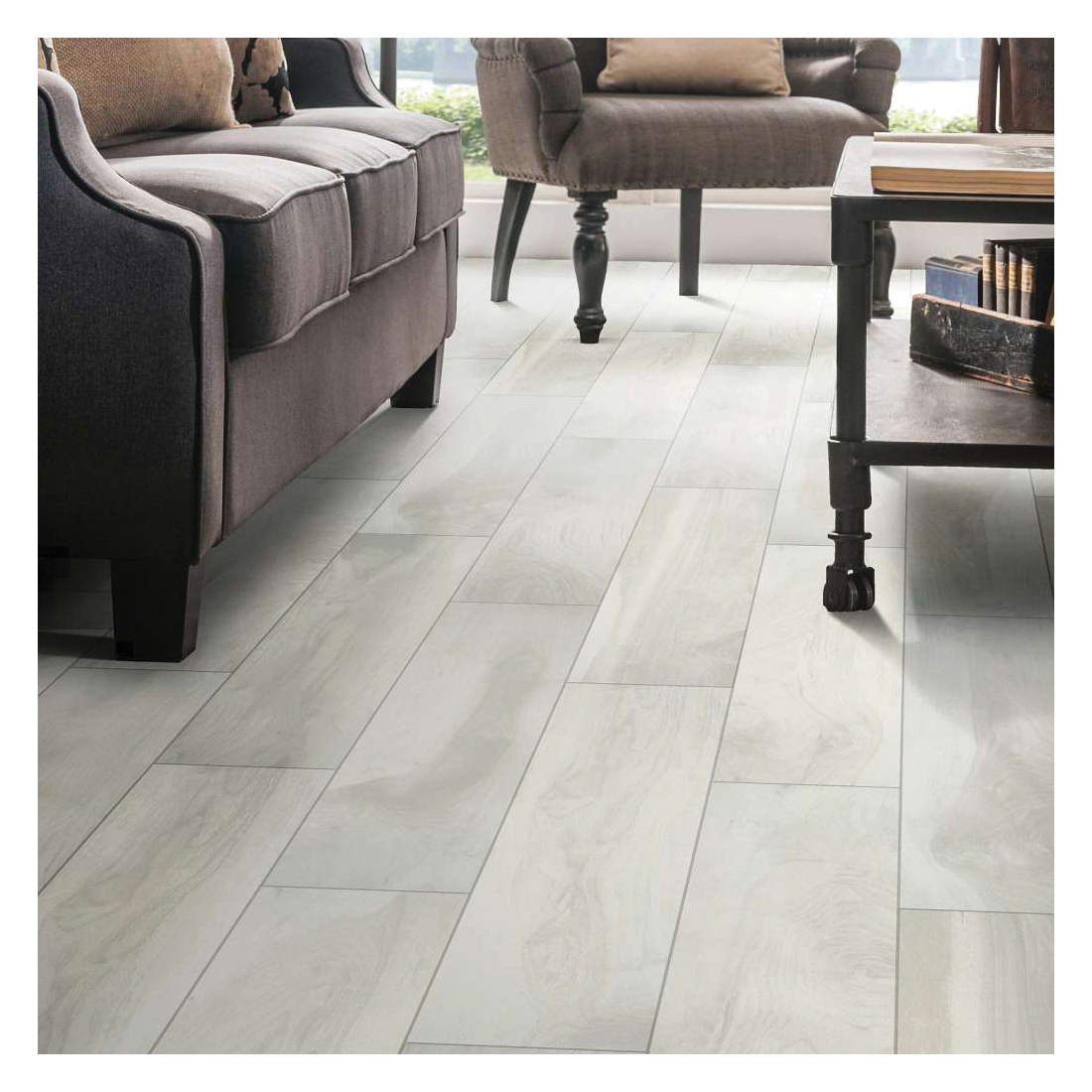 Shaw Floors Ceramic Solutions, Heirloom Series CS38Z-00150 Ceramic Floor Tile, 21.69 in L Tile, Fine China - 3