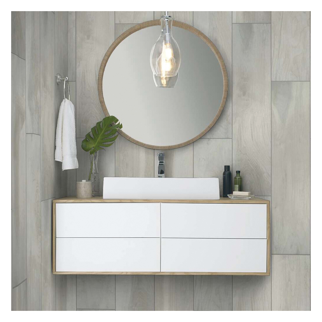 Shaw Floors Ceramic Solutions, Heirloom Series CS39Z-00150 Ceramic Floor Tile, 35-3/4 in L Tile, Fine China - 4