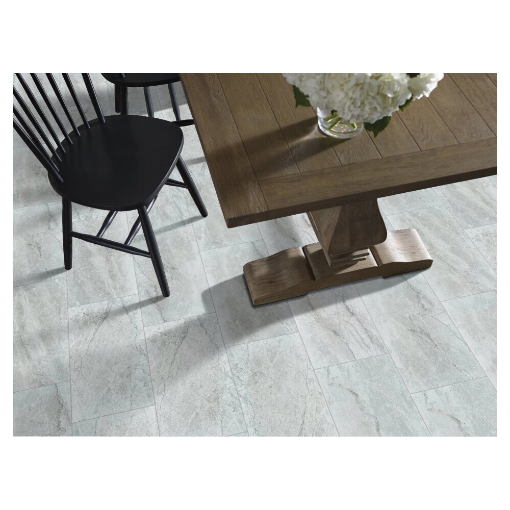 Shaw Floors Ceramic Solutions Utopia Series 248TS-00150 Ceramic Floor Tile, 23.62 in L Tile, 11.8 in W Tile, White - 2