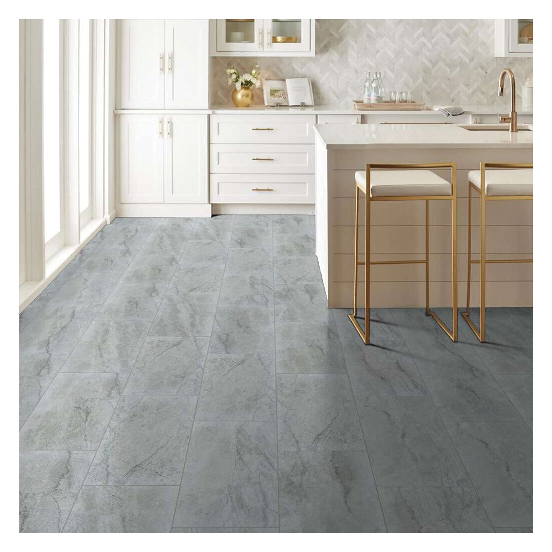 Shaw Floors Ceramic Solutions Utopia Series 248TS-00150 Ceramic Floor Tile, 23.62 in L Tile, 11.8 in W Tile, White - 4